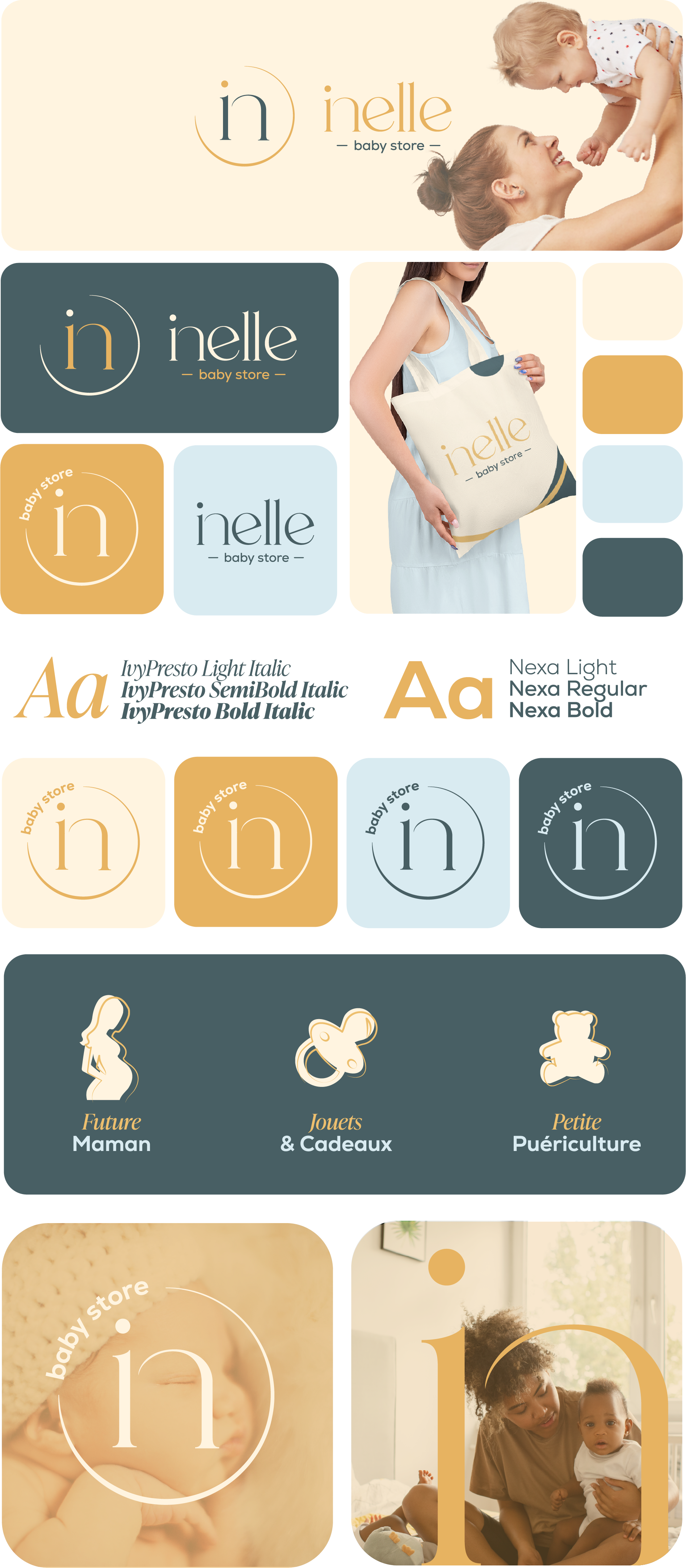 identité visuelle image de marque boutique puériculture nielle