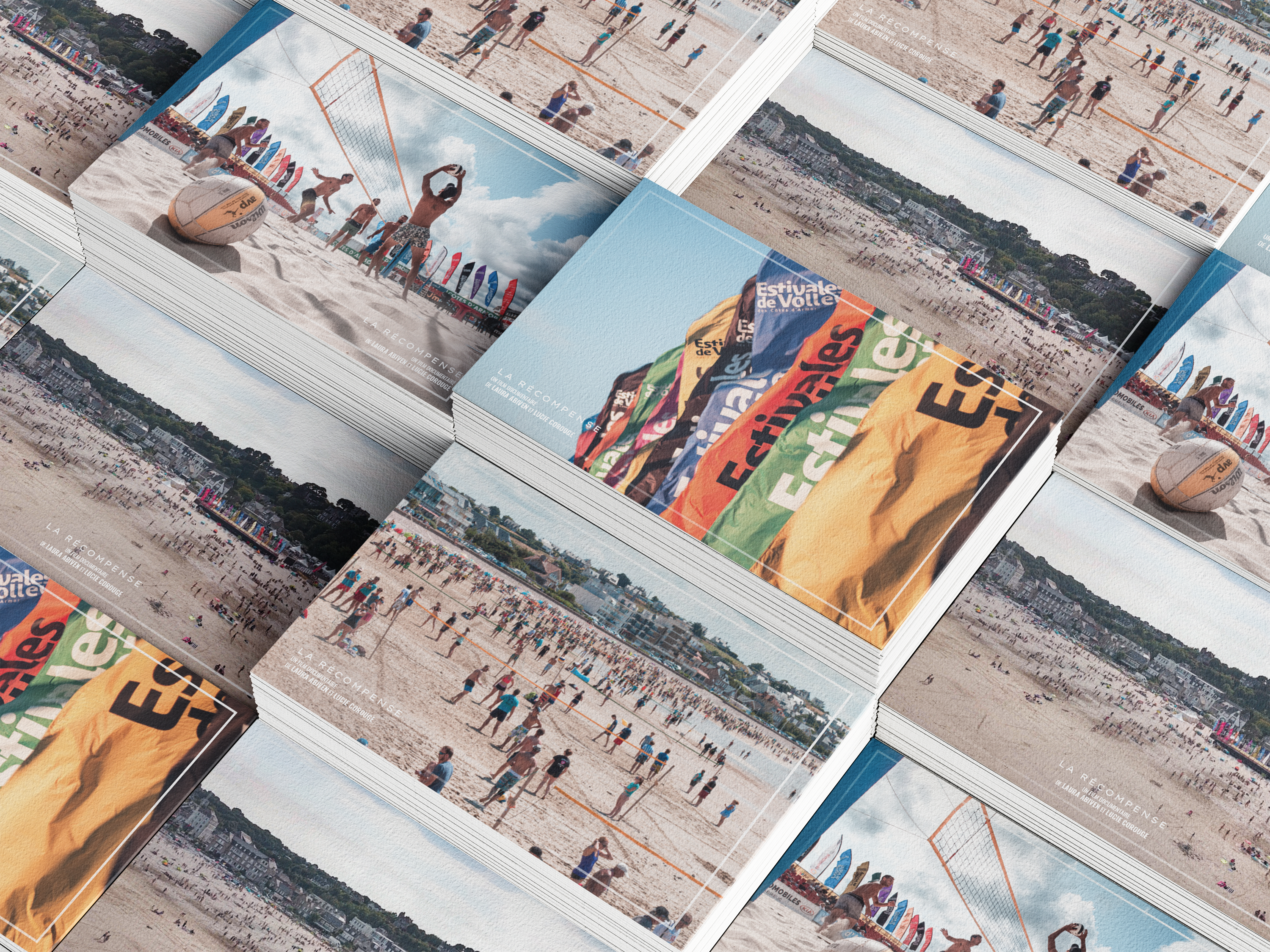 Création de cartes postales - photographies de la manifestation des estivales de volley